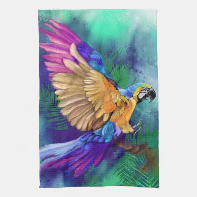 Schönes farbenfrohes Parrot Küchentuch (Vertikal)