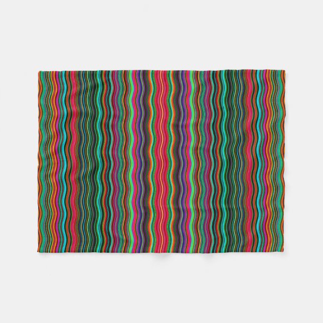 Schönes, farbenprächtiges Muster Fleecedecke (Vorderseite (Horizontal))