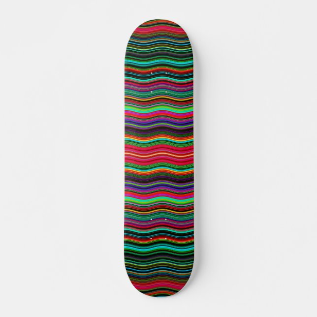 Schönes, farbenprächtiges Muster Skateboard (Vorne)