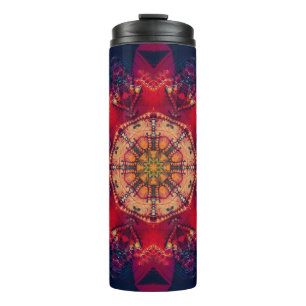 Schönes farbiges Kaleidoskop nahtlos illustriert Thermosbecher