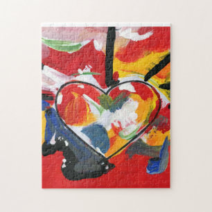 Schönes, farbiges Wasserfarbenherz