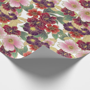 Schönes Farbmuster mit floralen Elementen Geschenkpapier