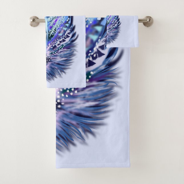 Schönes Feather Bath Handtuch Set - Ihre Farben (Insitu)