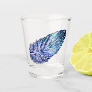 Schönes Feather Schnapsglas