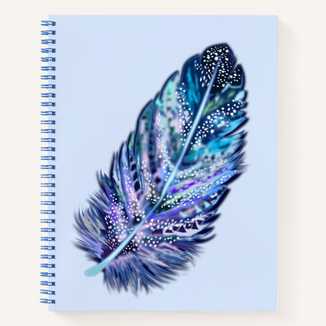 Schönes Feather - Wählen Sie Ihre Farbe Notizbuch (Vorderseite)