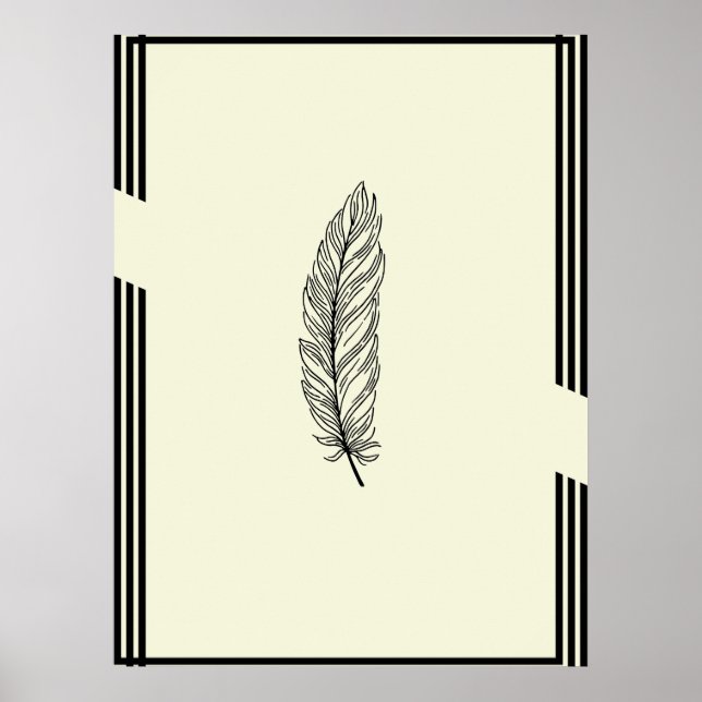 Schönes Feather Wall Poster (Vorne)