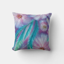 Schönes Feathers und Blume Muster