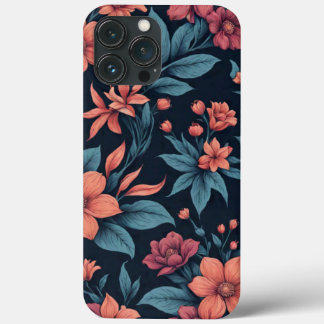 Schönes Federrosa und rotes florales Muster Kunst Case-Mate iPhone Hülle
