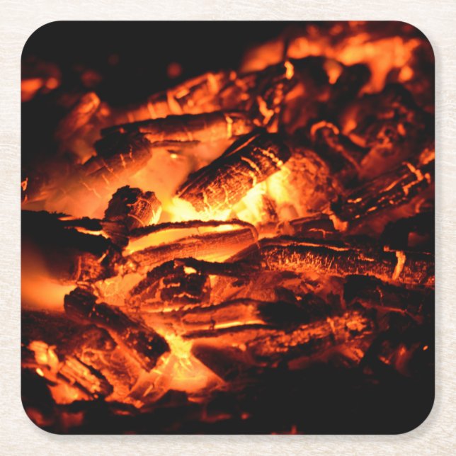 Schönes Feuer Rechteckiger Pappuntersetzer (Vorderseite)
