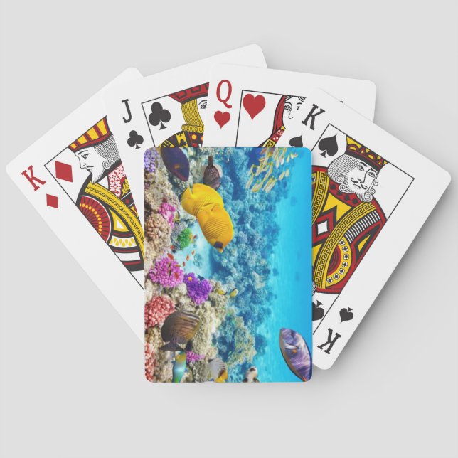 Schönes Fischdeck Kartenspielen Spielkarten (Rückseite)