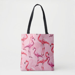 Schönes Flamingo Bird Pink Nahtloses Muster illu Tasche