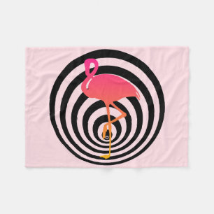 Schönes Flamingo in Kreisen Fleecedecke