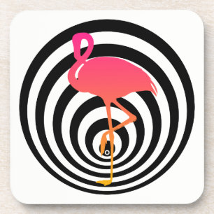 Schönes Flamingo in Kreisen Getränkeuntersetzer
