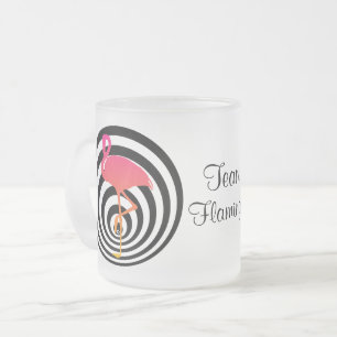 Schönes Flamingo in Kreisen Mattglastasse