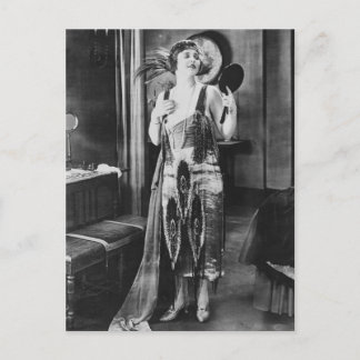 Schönes Flapper Dress der 1920er Jahre Postkarte