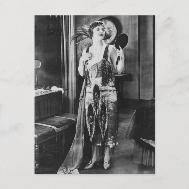 Schönes Flapper Dress der 1920er Jahre Postkarte (Vorderseite)