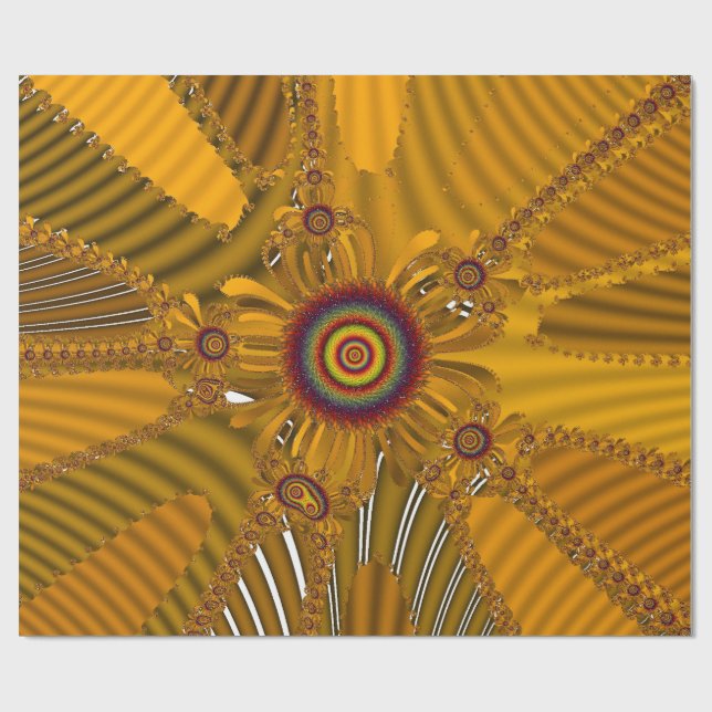 Schönes florales Muster  Geschenkpapier (Flach)