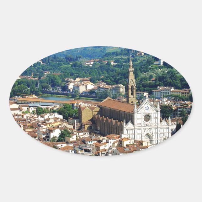 Schönes Florence Ovaler Aufkleber (Vorderseite)