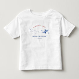 Schönes Flugzeug, wie die Zeit zum ersten Geburtst Kleinkind T-shirt