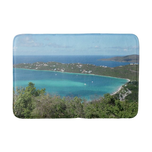 Schönes Foto des Tropical Caribbean Beach Paradise Badematte (Vorderseite)