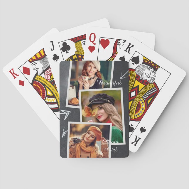 Schönes Foto Girl Spielkarten (Rückseite)