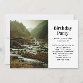 Schönes Foto Landschaftliche Natur Geburtstag Einladung