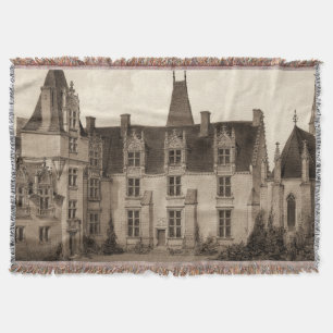 Schönes französisches Chateau in den Sepia-Töne Decke