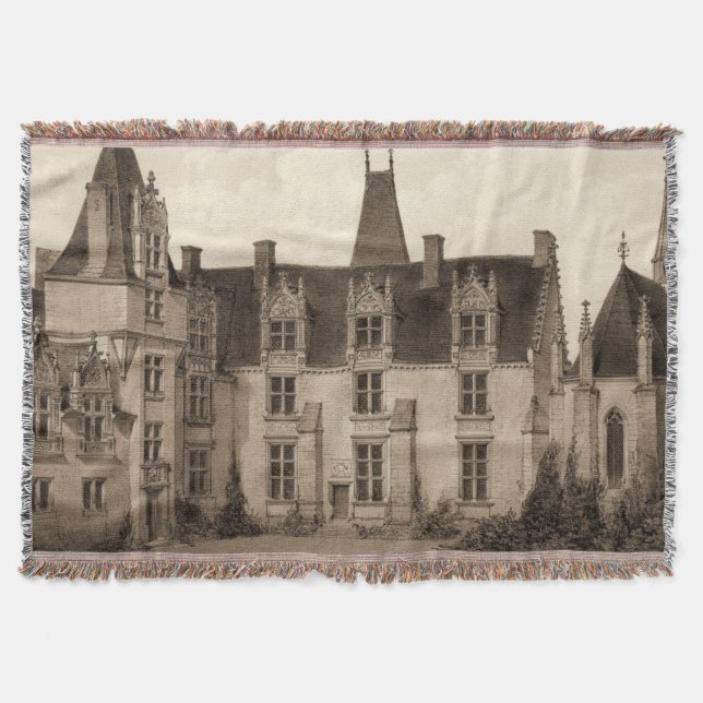 Schönes französisches Chateau in den Sepia-Tönen Decke (Vorderseite)
