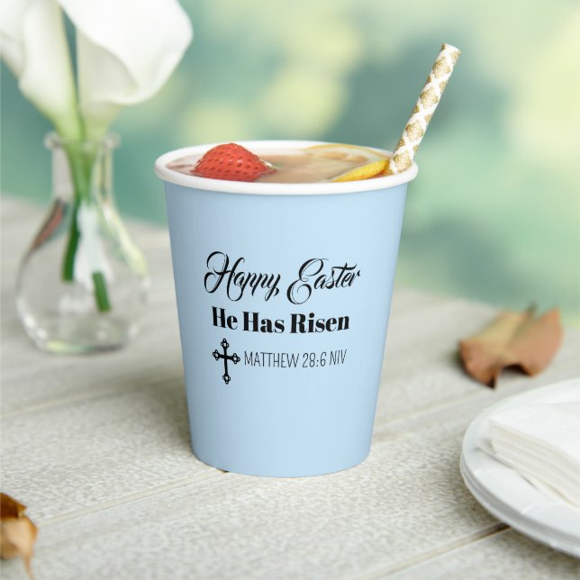 Schönes Frohes Ostern Er Ist Auferstanden Bibelver Pappbecher (In Situ)