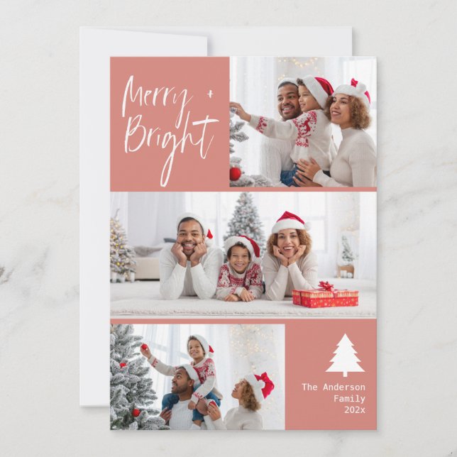 Schönes, fröhliches, modernes Foto Weihnachten (Vorderseite)