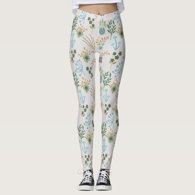 Schönes Frühjahrsmuster Leggings (Vorderseite)
