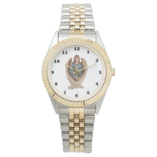 Schönes Gebet Engel zwei Tonuhr Armbanduhr