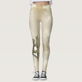 Schönes, gefährdetes Artwork aus bedecktem Leopard Leggings