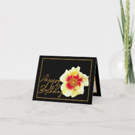 Schönes Gelbes Rosenchic Hübscher Glückwunsch zum Karte