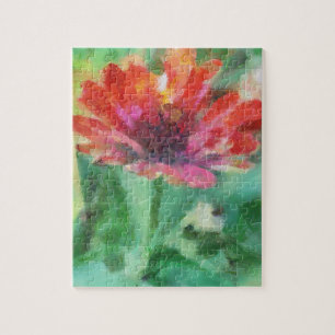 Schönes gemaltes Blumen-Bild-Puzzlespiel