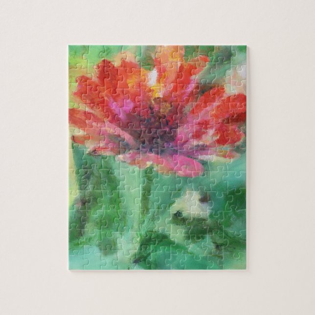 Schönes gemaltes Blumen-Bild-Puzzlespiel (Vertikal)