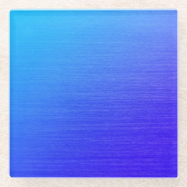 Schönes, gemischtes Blau Glasuntersetzer (Vorderseite)