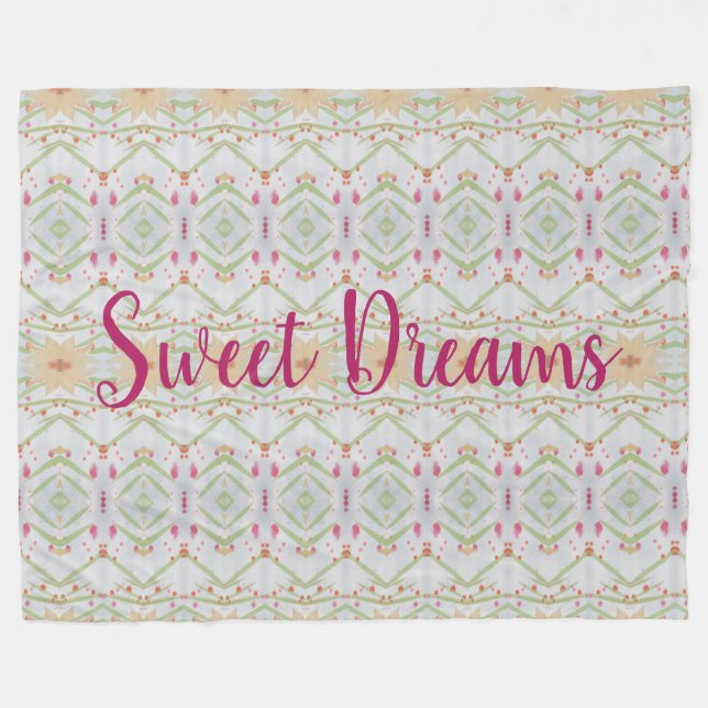 Schönes Gemustertes Design Fleecedecke (Vorderseite (Horizontal))