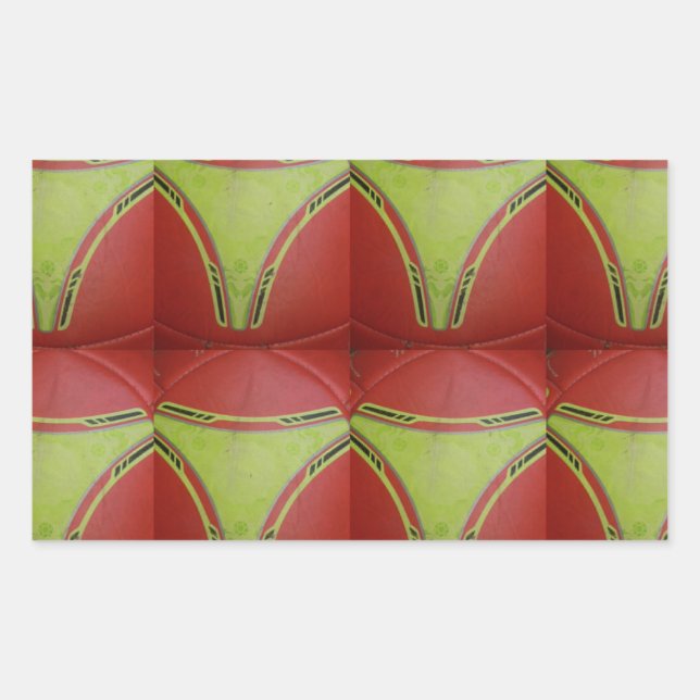 Schönes geometrisch goldgelbes Muster Rechteckiger Aufkleber (Vorderseite)