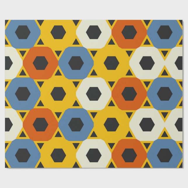 Schönes geometrisches Muster  Geschenkpapier (Flach)