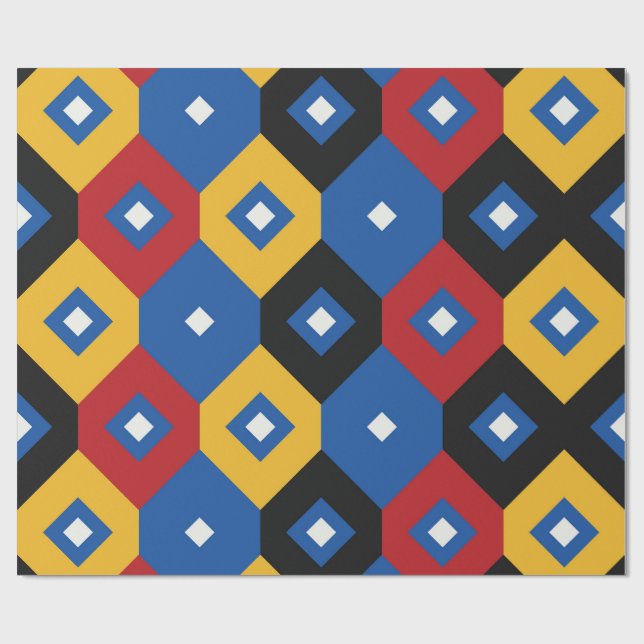 Schönes geometrisches Muster  Geschenkpapier (Flach)