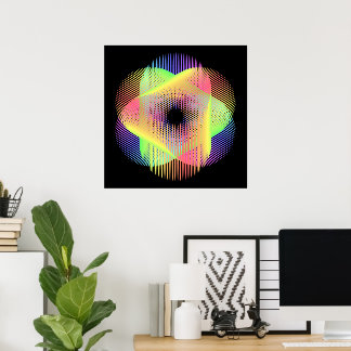 Schönes geometrisches Muster hikari22 Poster