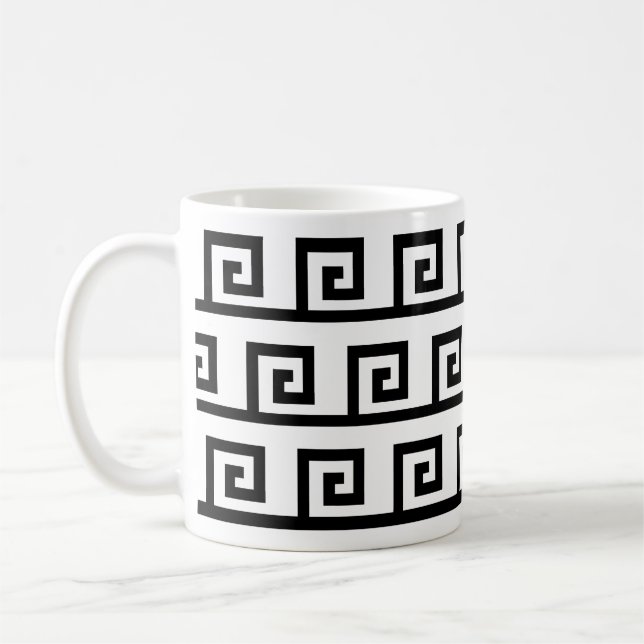 Schönes geometrisches Muster Kaffeetasse (Links)