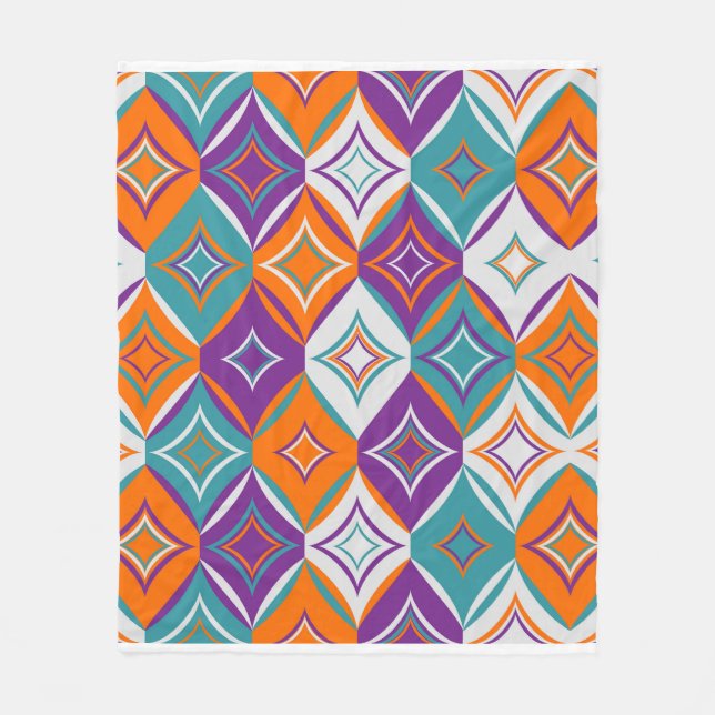 Schönes geometrisches Musterdesign  Fleecedecke (Vorderseite)