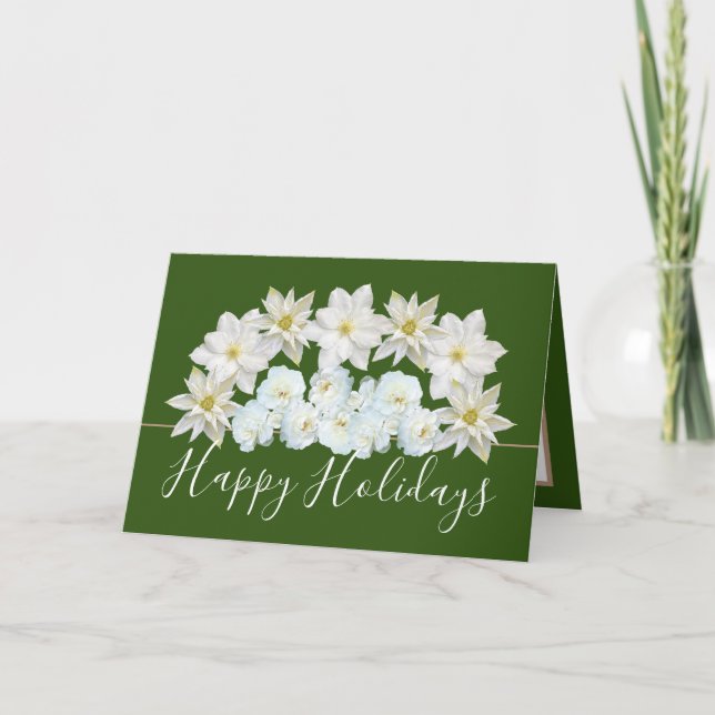 Schönes, gepflegtes Bouquet Weiße Blume Karte (Vorderseite)