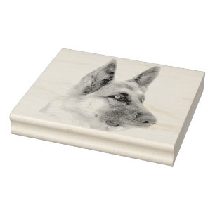 Schönes German Shepherd Dog Portrait Gummistempel