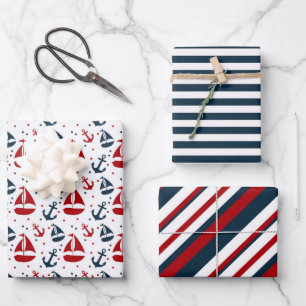 Schönes Geschenk mit nautischen Themenbereichen Ro Geschenkpapier Set