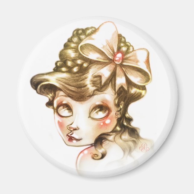 Schönes Gesicht Magnet (Vorne)