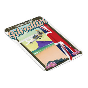 Schönes Gibraltar Reiseplakat Magnet