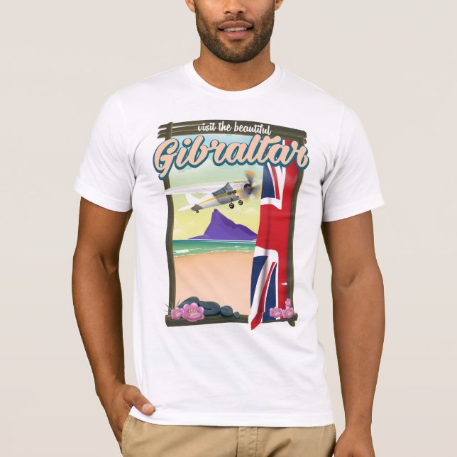 Schönes Gibraltar Reiseplakat T-Shirt (Vorderseite)